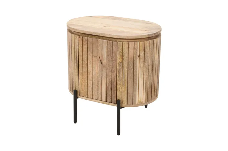 Szafka nocna drewniana HS-10R-MN prawa - mango naturalne