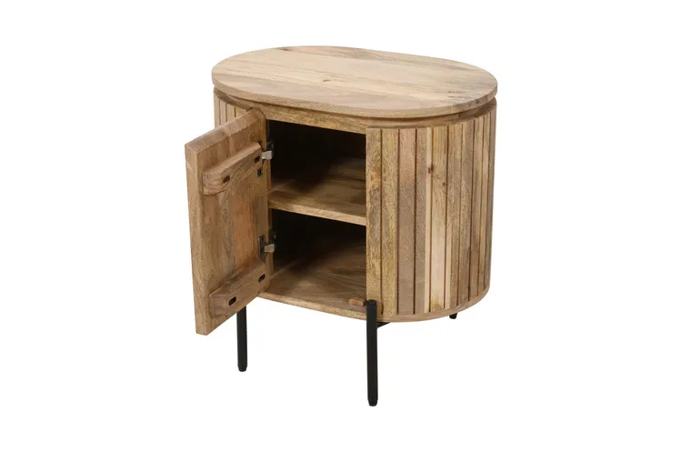 Szafka nocna drewniana HS-10R-MN prawa - mango naturalne