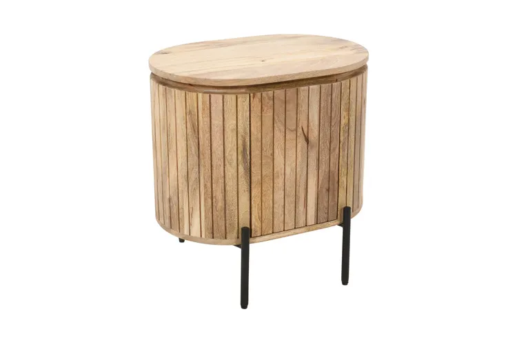 Szafka nocna drewniana HS-10R-MN prawa - mango naturalne