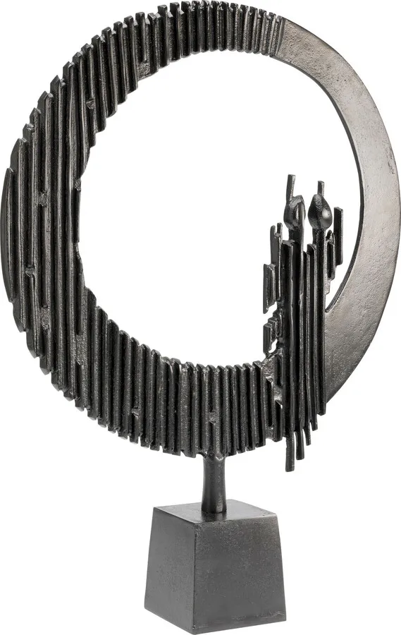 Dekoracja stojąca CIRCLE WATCH - czarny