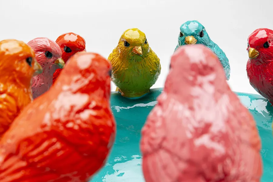 Miska dekoracyjna BIRDS GOSSIP - wielokolorowy