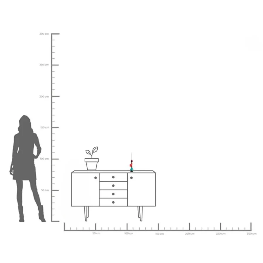 Świecznik BALANCE ART 30 cm - wielokolorowy