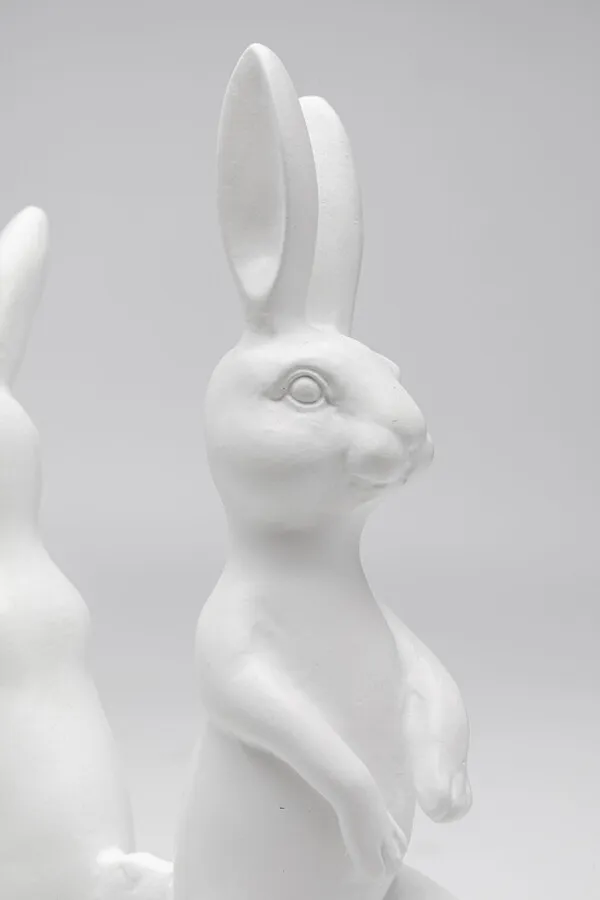 Figurka dekoracyjna DANCING RABBITS - biały