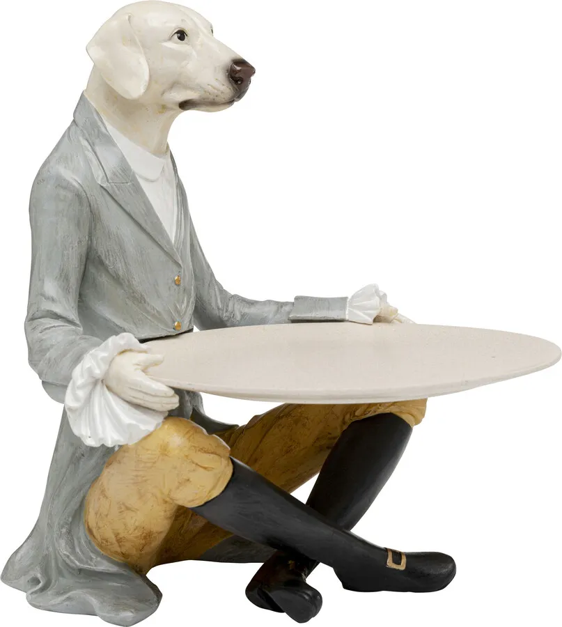 Figurka dekoracyjna GENTLEMAN DOG TRAY 29 cm - wielokolorowy