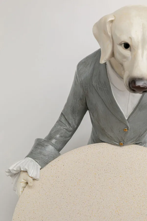 Figurka dekoracyjna GENTLEMAN DOG TRAY 29 cm - wielokolorowy