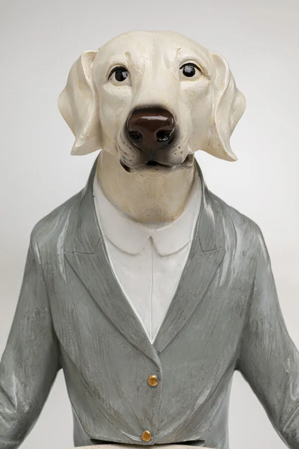 Figurka dekoracyjna GENTLEMAN DOG TRAY 29 cm - wielokolorowy