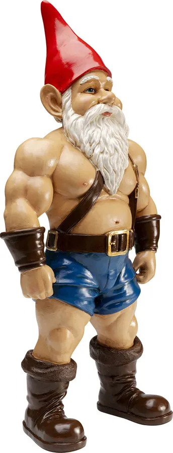 Figurka dekoracyjna GNOME MUSCLE 60 cm - wielokolorowy