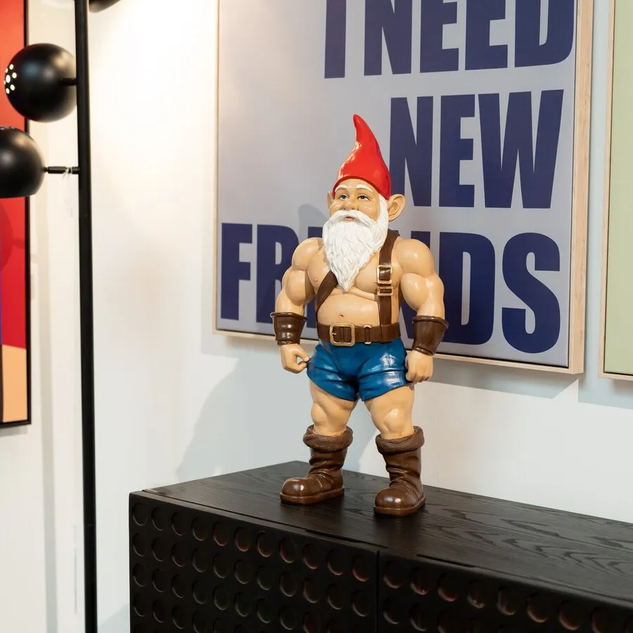 Figurka dekoracyjna GNOME MUSCLE 60 cm - wielokolorowy