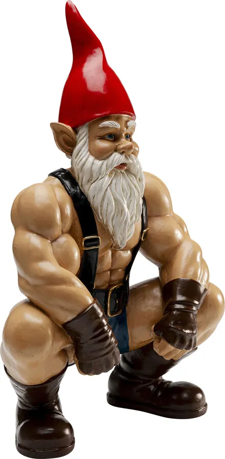Figurka dekoracyjna GNOME MUSCLE 48 cm - wielokolorowy