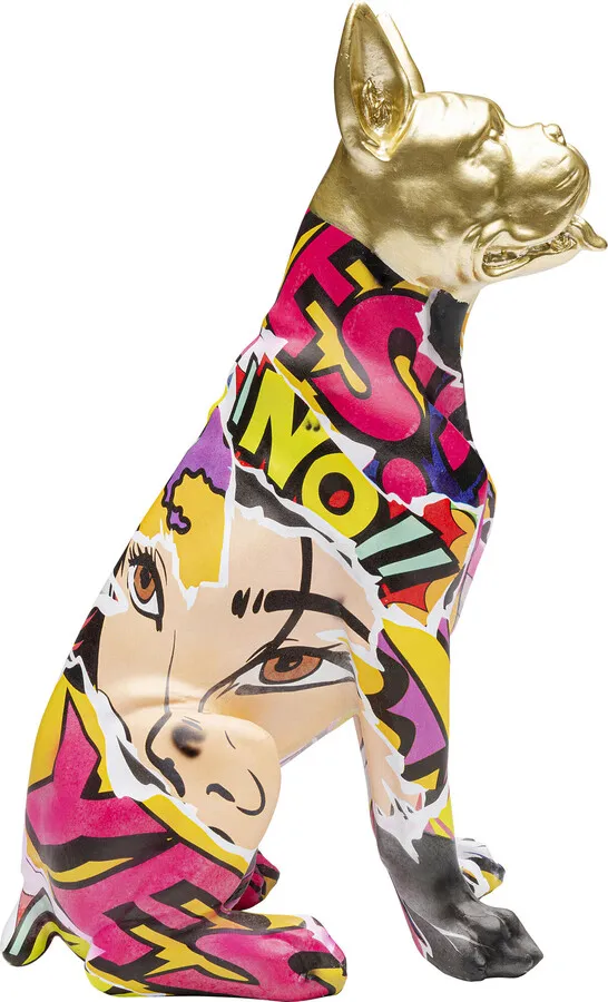 Figurka dekoracyjna GRAFFITI DOG 31 cm - wielokolorowy