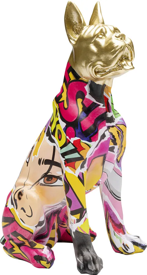Figurka dekoracyjna GRAFFITI DOG 31 cm - wielokolorowy