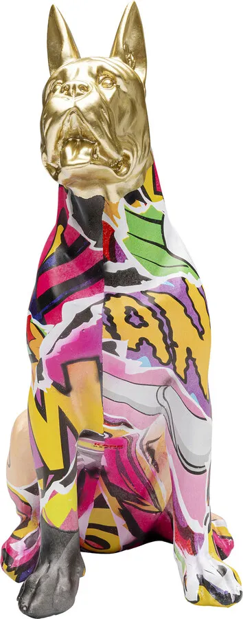 Figurka dekoracyjna GRAFFITI DOG 31 cm - wielokolorowy