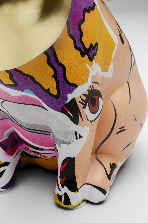 Figurka dekoracyjna GRAFFITI FLYING PIG 16 cm - wielokolorowy