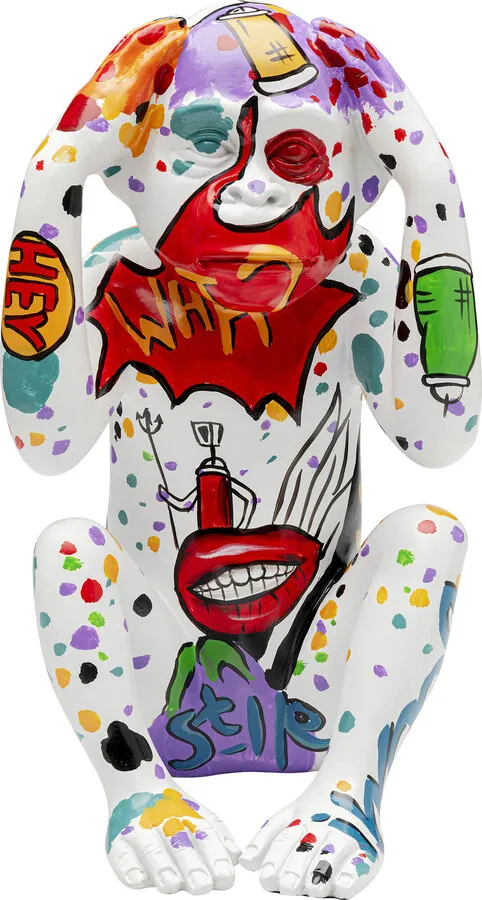 Figurka dekoracyjna GRAFFITI MONKEY 40 cm - wielokolorowy