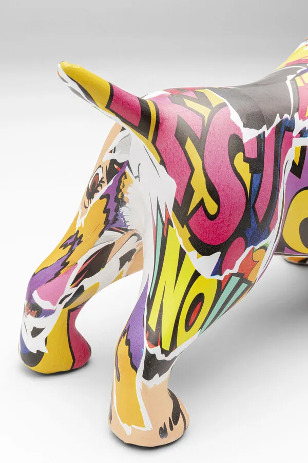 Figurka dekoracyjna GRAFFITI PIXEL DOG 35 cm - wielokolorowy