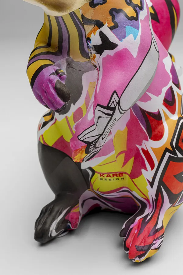 Figurka dekoracyjna GRAFFITI SQUIRREL 22 cm - wielokolorowy
