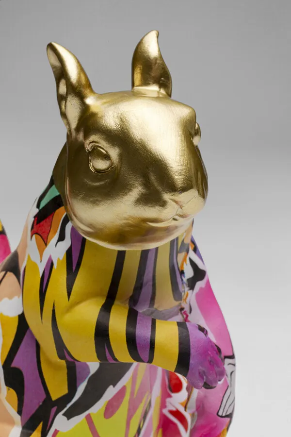 Figurka dekoracyjna GRAFFITI SQUIRREL 22 cm - wielokolorowy