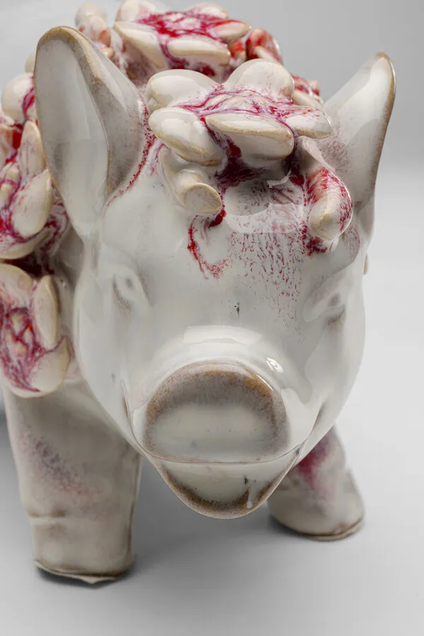 Figurka dekoracyjna HAWAII PIG 11 cm - biały