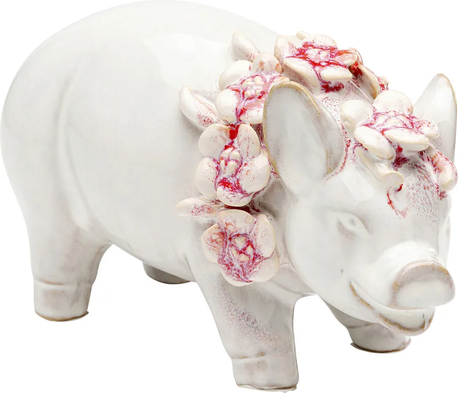 Figurka dekoracyjna HAWAII PIG 11 cm - biały
