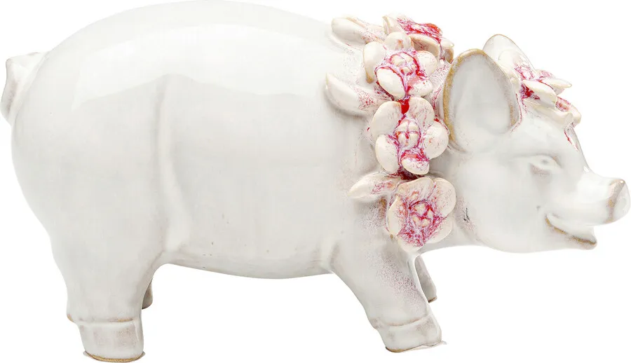 Figurka dekoracyjna HAWAII PIG 11 cm - biały