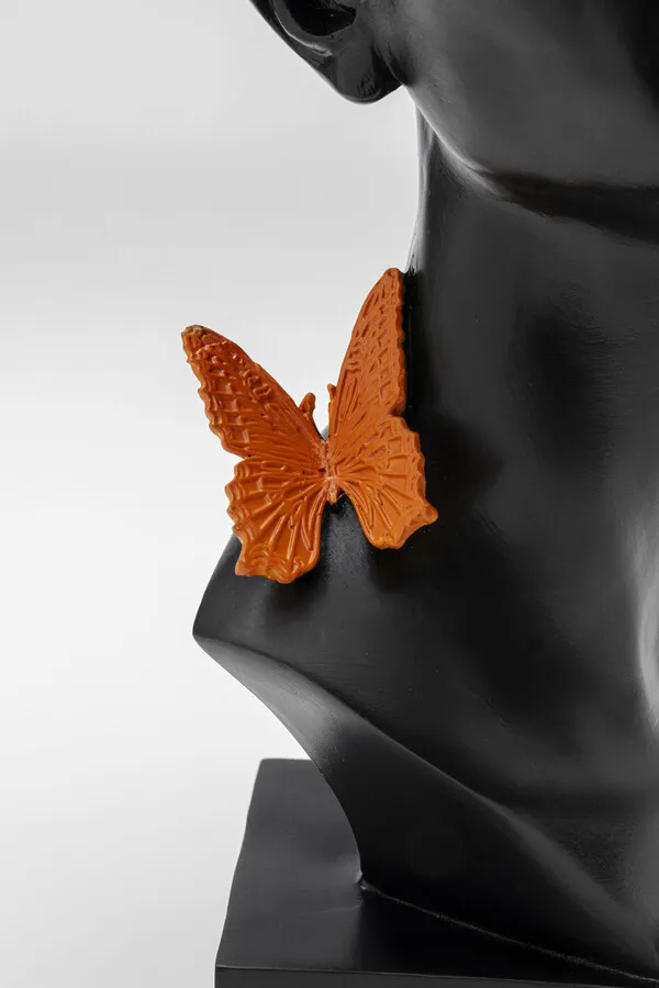 Figurka dekoracyjna BUTTERFLY LADY - czarny/kolorowy