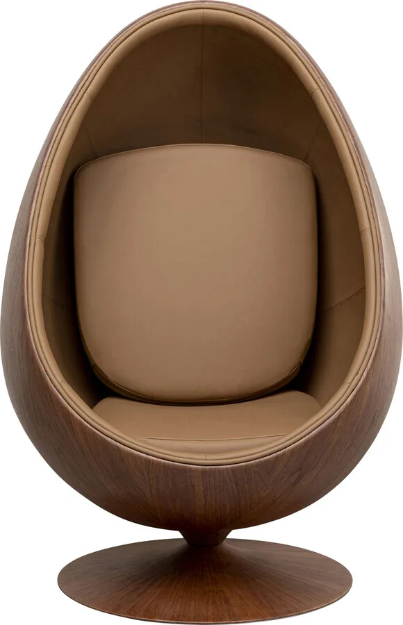 Fotel obrotowy EYE BALL - orzechowy