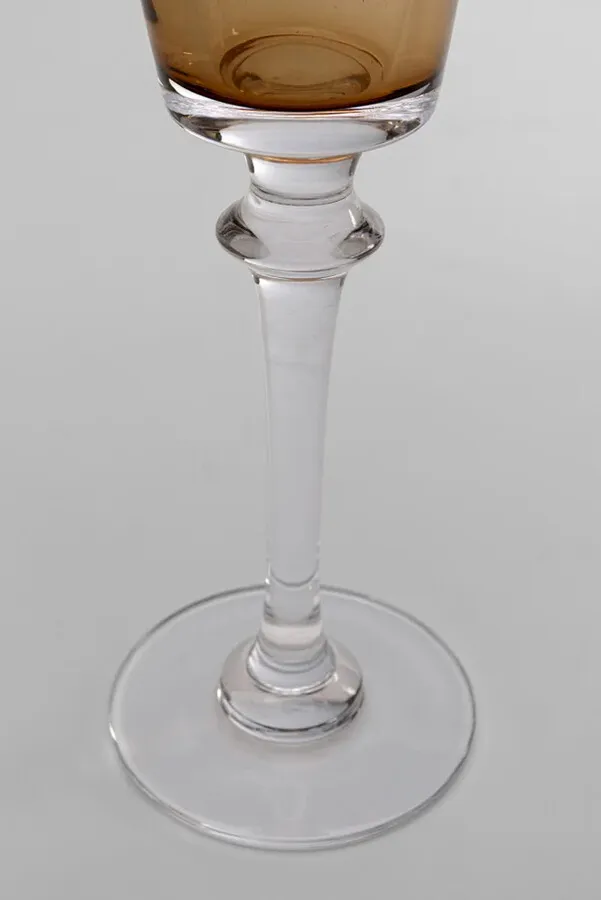Kieliszek do szampana MIMI AMBER 24 cm - transparentny/brązowy