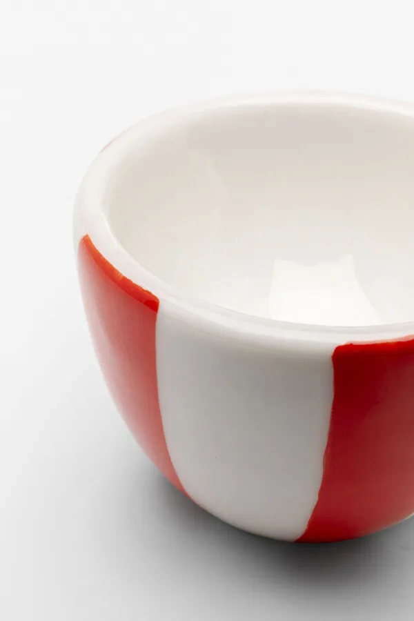 Zestaw 4 kieliszków na jajka COCINA STRIPES - wielokolorowy