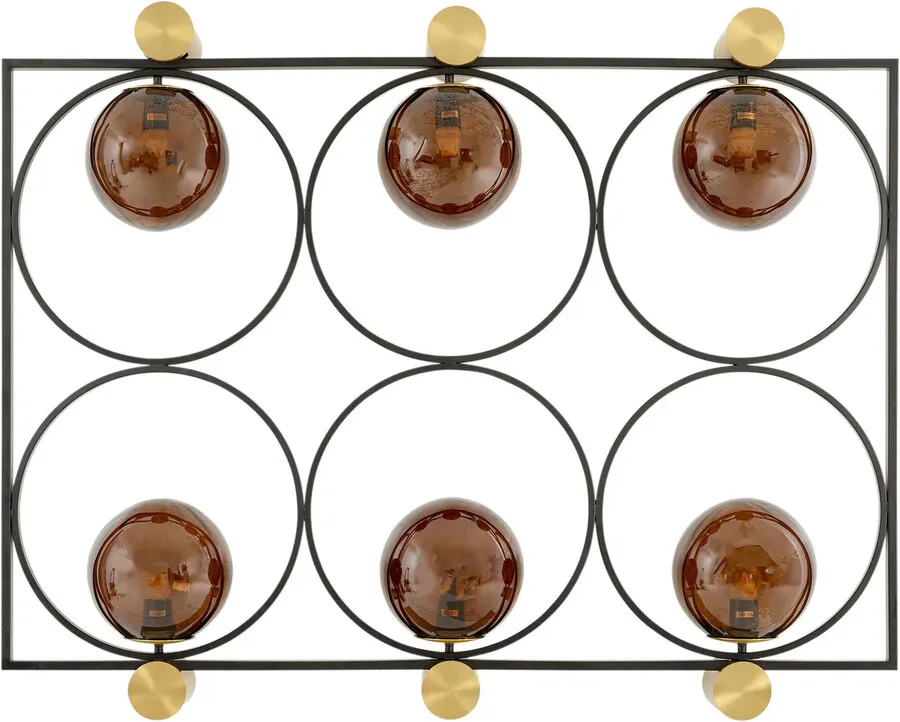 Lampa ścienna BALANCE CIRCLE - brązowy/czarny