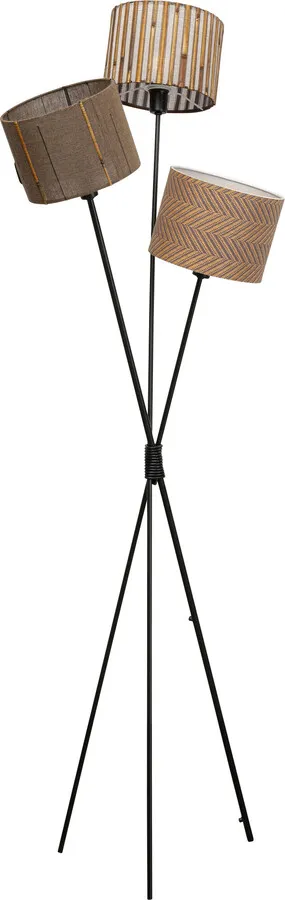 Lampa podłogowa CANNES TRIO - brązowy/czarny