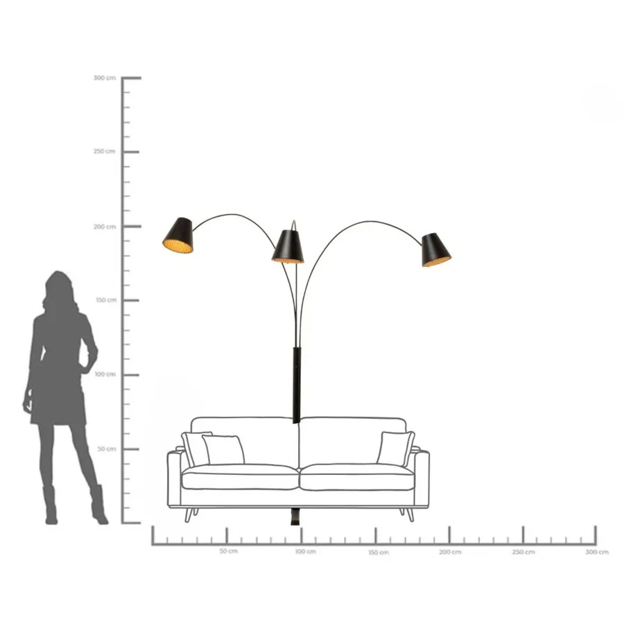 Lampa podłogowa CAPPELLINO - czarny