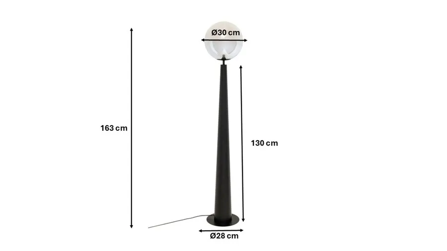 Lampa podłogowa DISCO BALL - czarny
