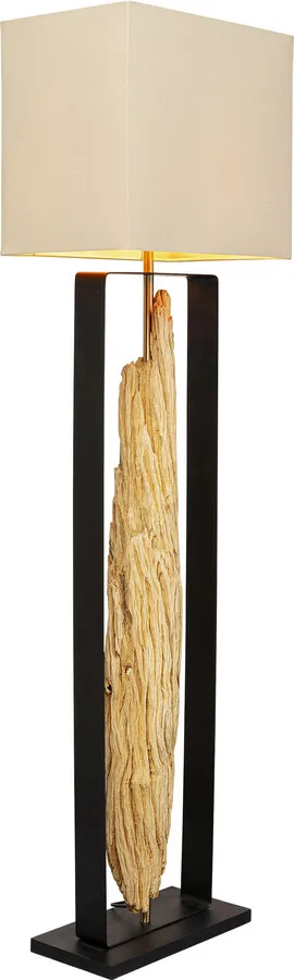 Lampa podłogowa NATURE STEM - biały/naturalny
