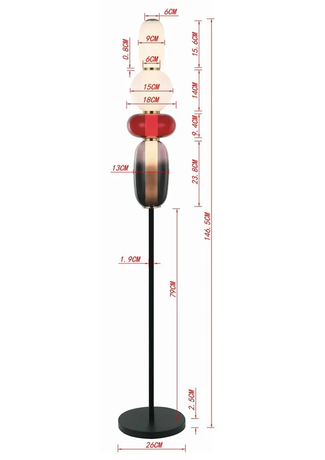 Lampa podłogowa SUGAR - wielokolorowy