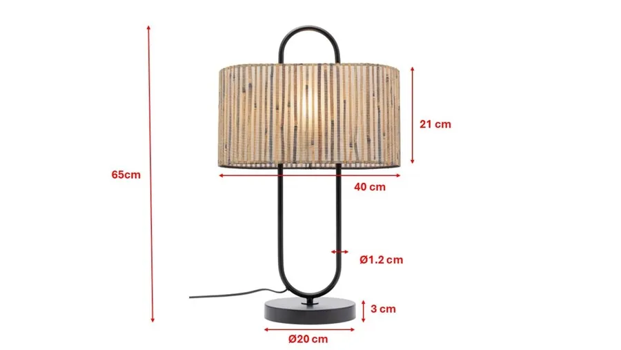 Lampa stołowa PHILADELPHIA - czarny