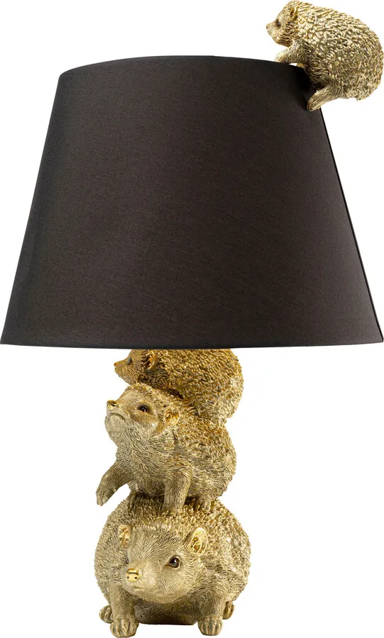Lampa stołowa ANIMAL HEDGEHOG FAMILY - złoty/brązowy