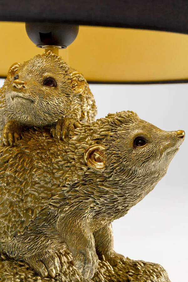 Lampa stołowa ANIMAL HEDGEHOG FAMILY - złoty/brązowy