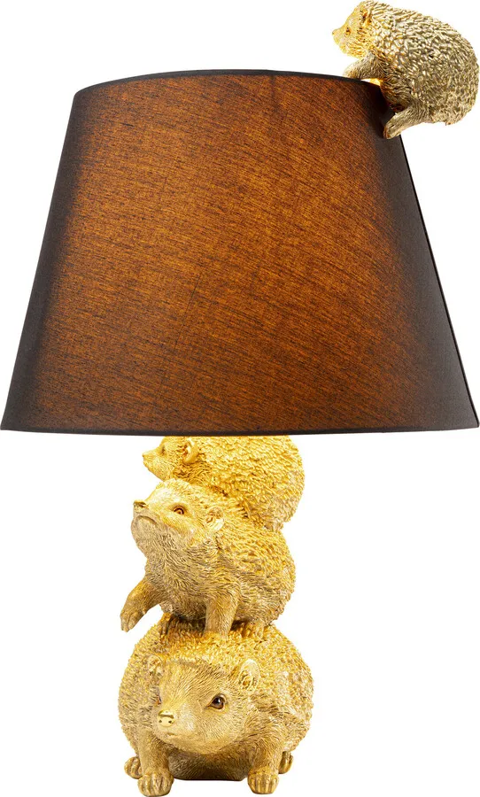 Lampa stołowa ANIMAL HEDGEHOG FAMILY - złoty/brązowy