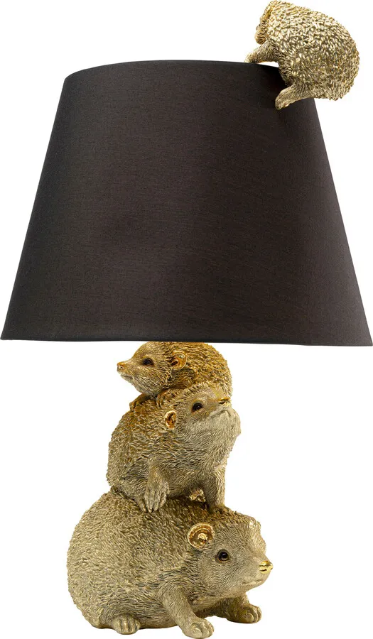 Lampa stołowa ANIMAL HEDGEHOG FAMILY - złoty/brązowy