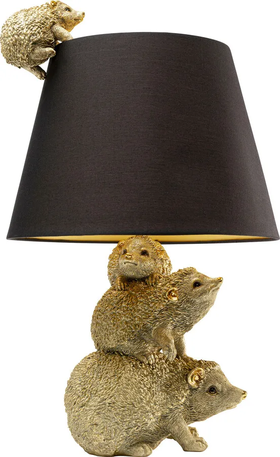 Lampa stołowa ANIMAL HEDGEHOG FAMILY - złoty/brązowy