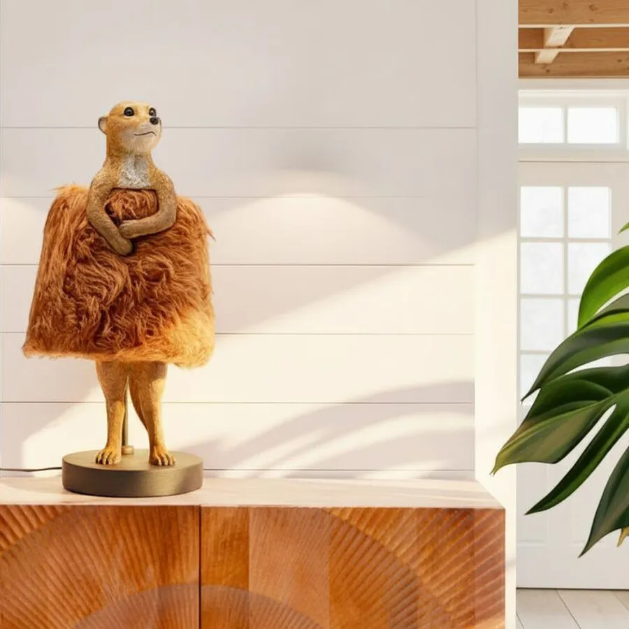 Lampa stołowa ANIMAL MEERKAT FUR - brązowy