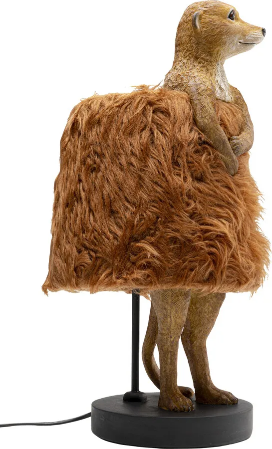 Lampa stołowa ANIMAL MEERKAT FUR - brązowy
