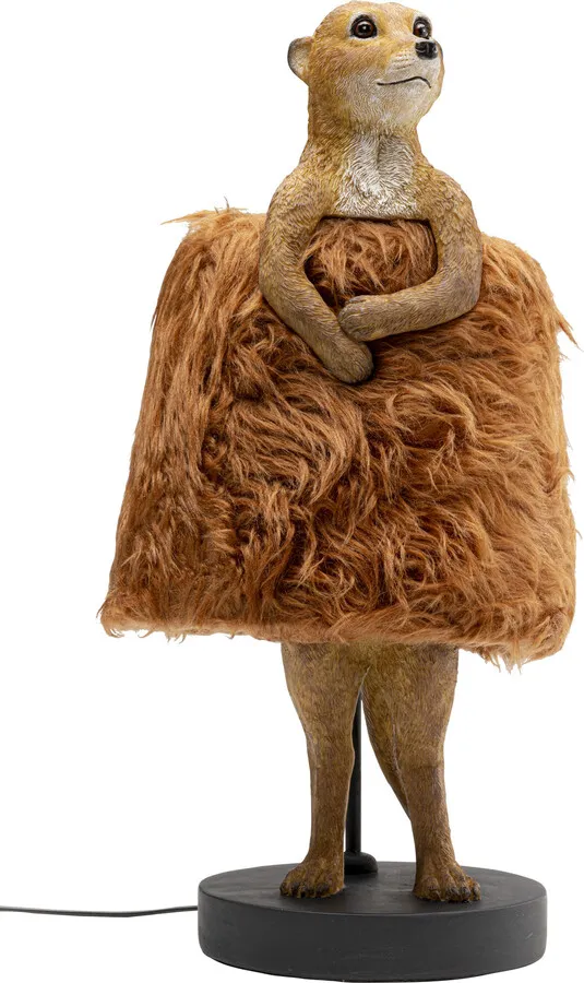 Lampa stołowa ANIMAL MEERKAT FUR - brązowy