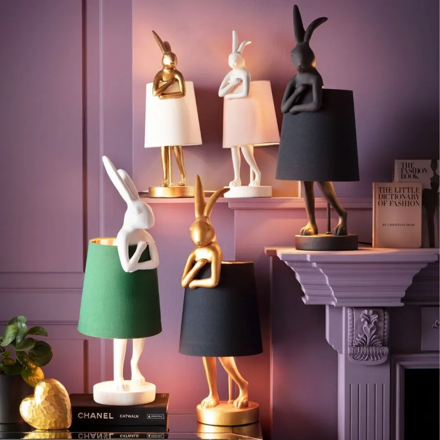 Lampa stołowa ANIMAL RABBIT 50 - kremowy/brzoskwiniowy