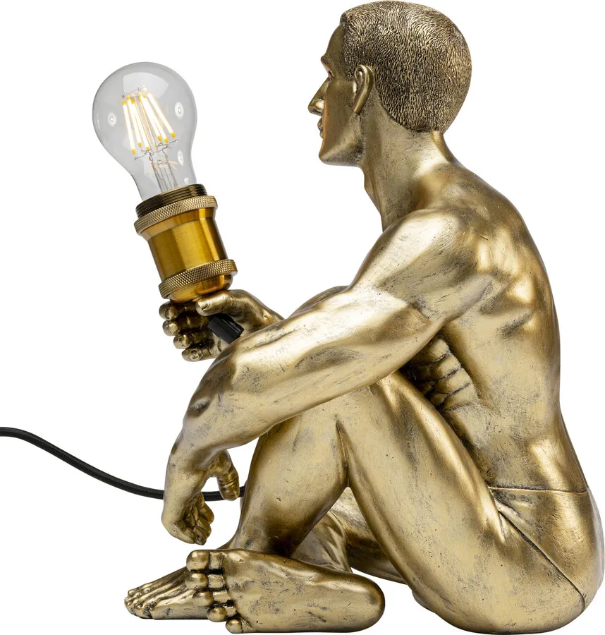 Lampa stołowa NUDE MAN SIT - złoty