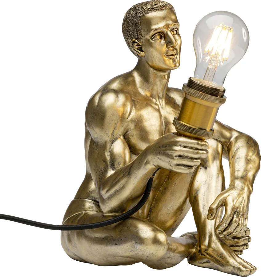 Lampa stołowa NUDE MAN SIT - złoty