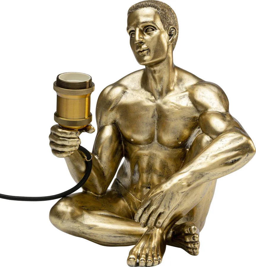 Lampa stołowa NUDE MAN SIT - złoty