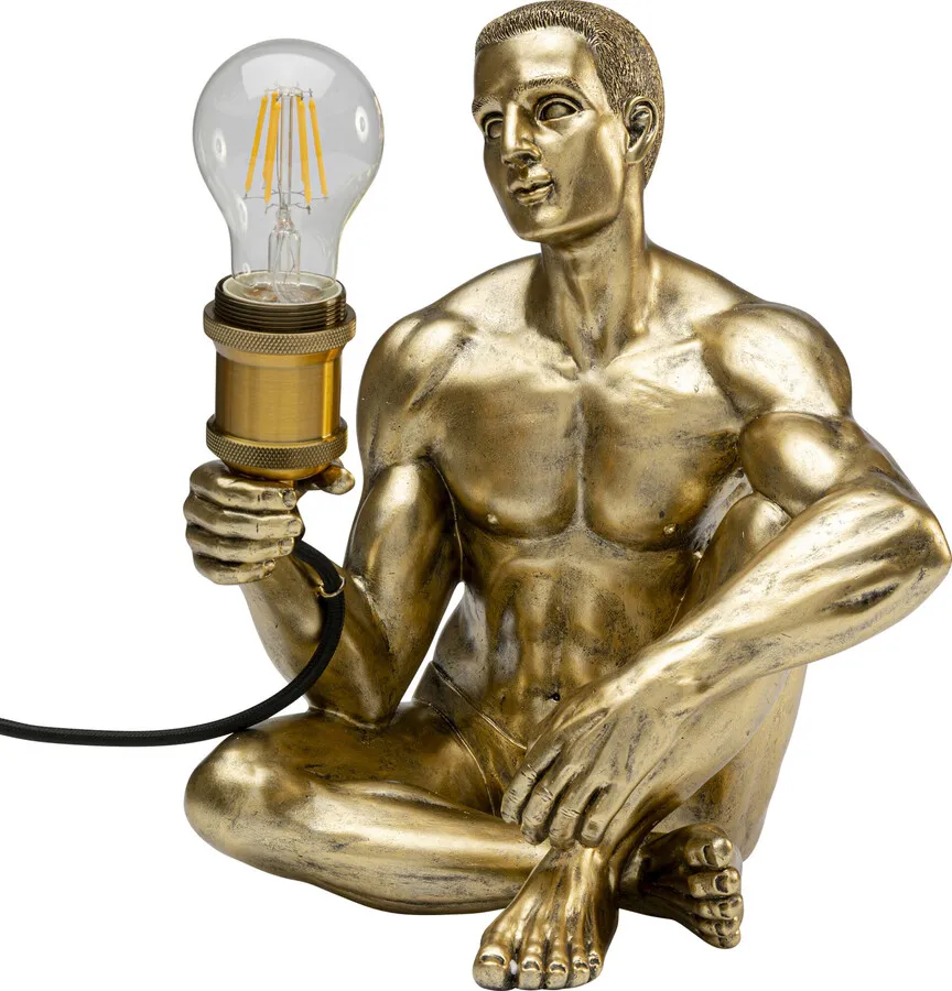 Lampa stołowa NUDE MAN SIT - złoty