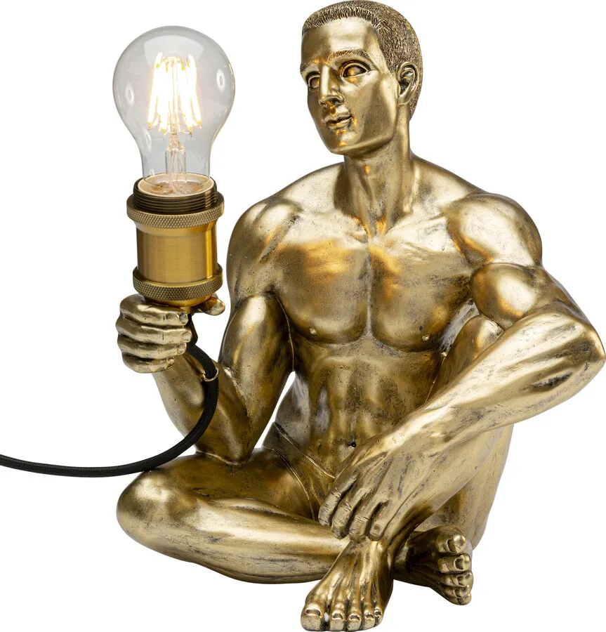 Lampa stołowa NUDE MAN SIT - złoty