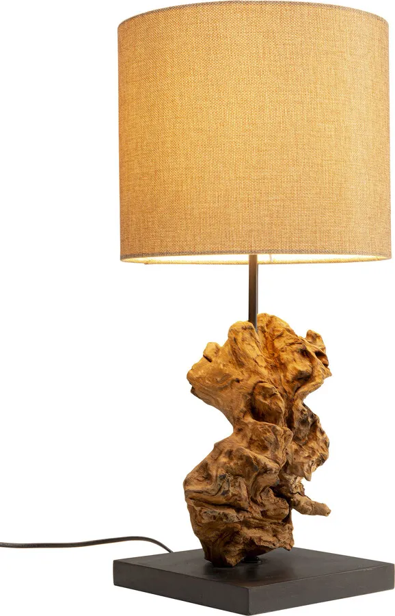 Lampa stołowa NATURE FLAME - beżowy/brązowy